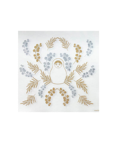 Paviot Poupée Russe Or Dinner Napkins