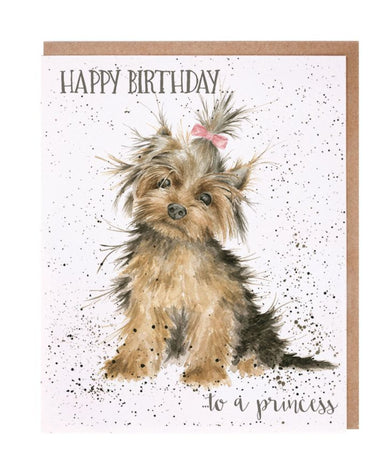 Wrendale Designs 'Princess' Yorkshire Terrier Birthday Card