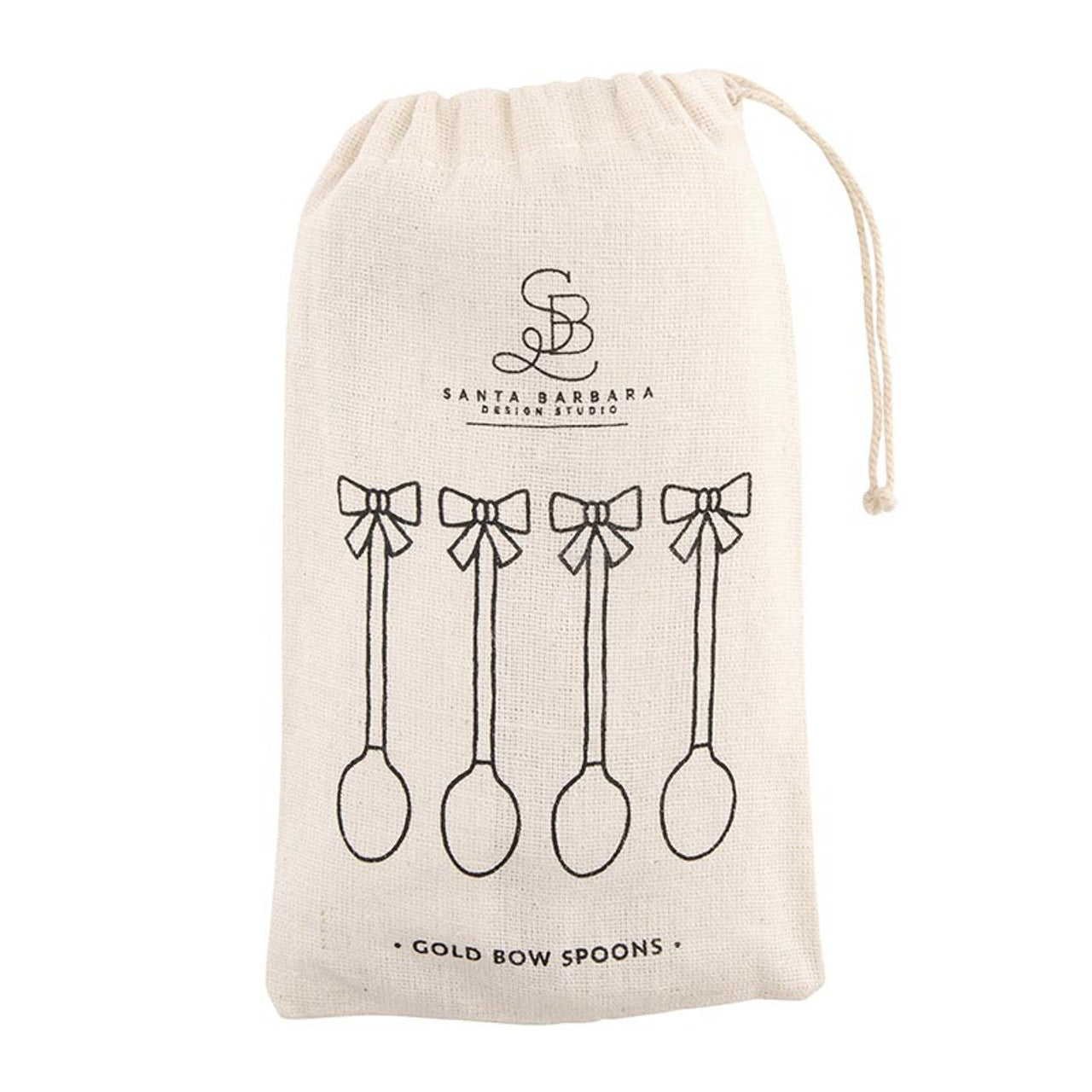 Gold Bow Spoons - Set of 4