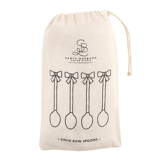Gold Bow Spoons - Set of 4
