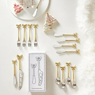 Gold Bow Spoons - Set of 4
