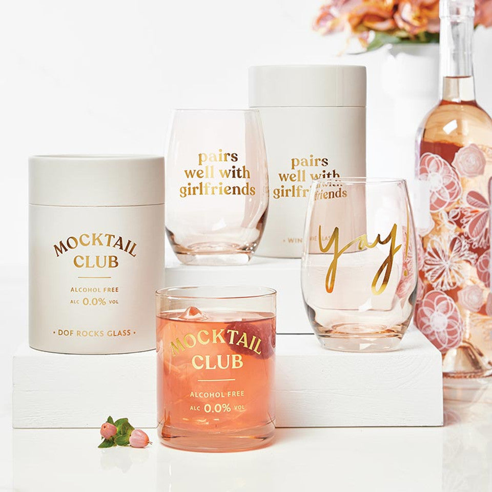 Stemless Wine Glass - Pairs Well with Girlfriends