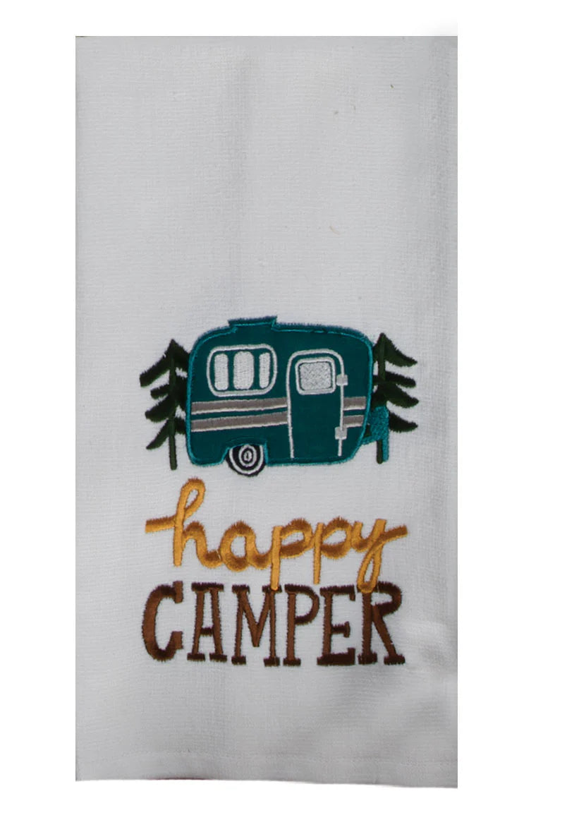 Happy Camper Dual Purpose Terry Tea Towel