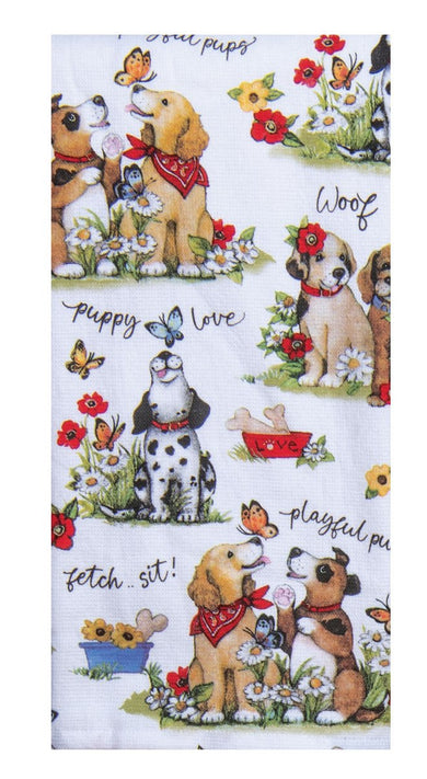 Playful Puppies Toss Dual Purpose Towel