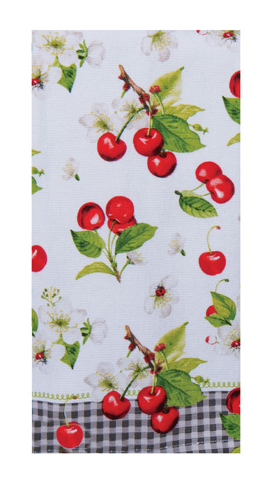 Sweet Cherry Toss Dual Purpose Terry Tea Towel