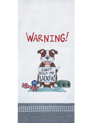 Warning Can't Hold My Licker Tea Towel