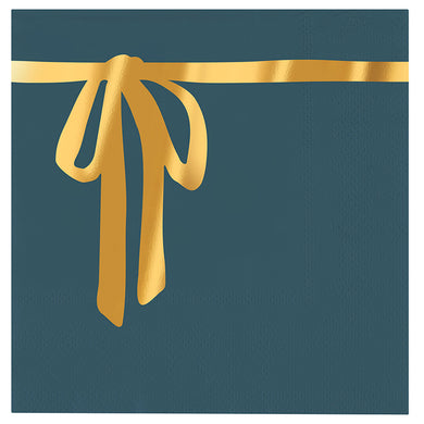 Gold Bow Cocktail Napkin