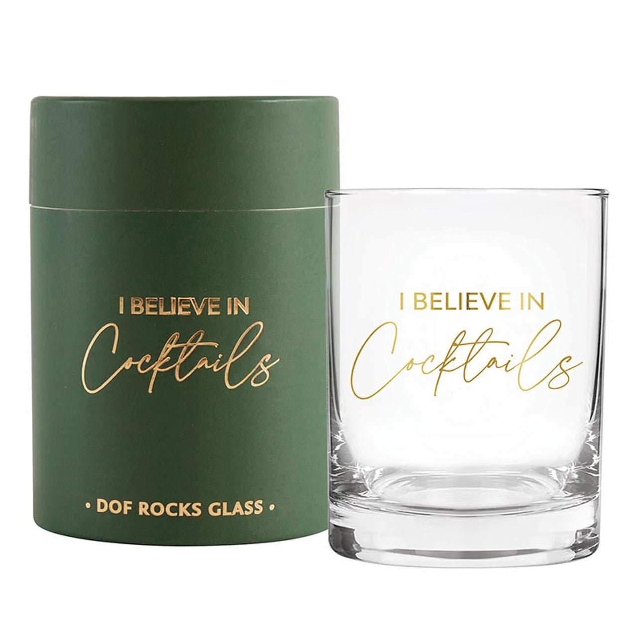 I Believe In Cocktails Glass