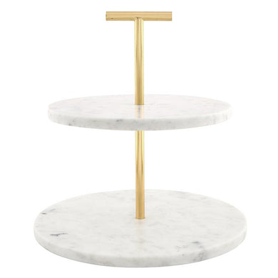 Marble and Gold Tiered Stand