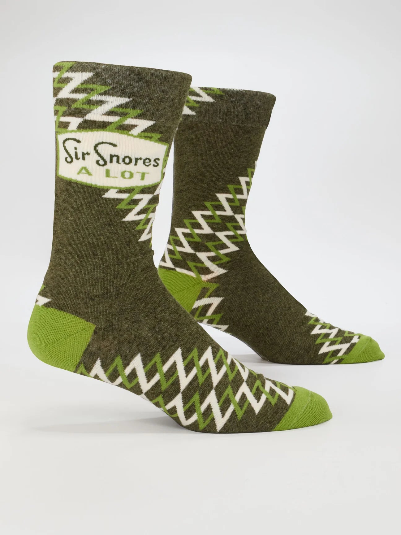 Blue Q Men's Sir Snores A Lot Crew Socks