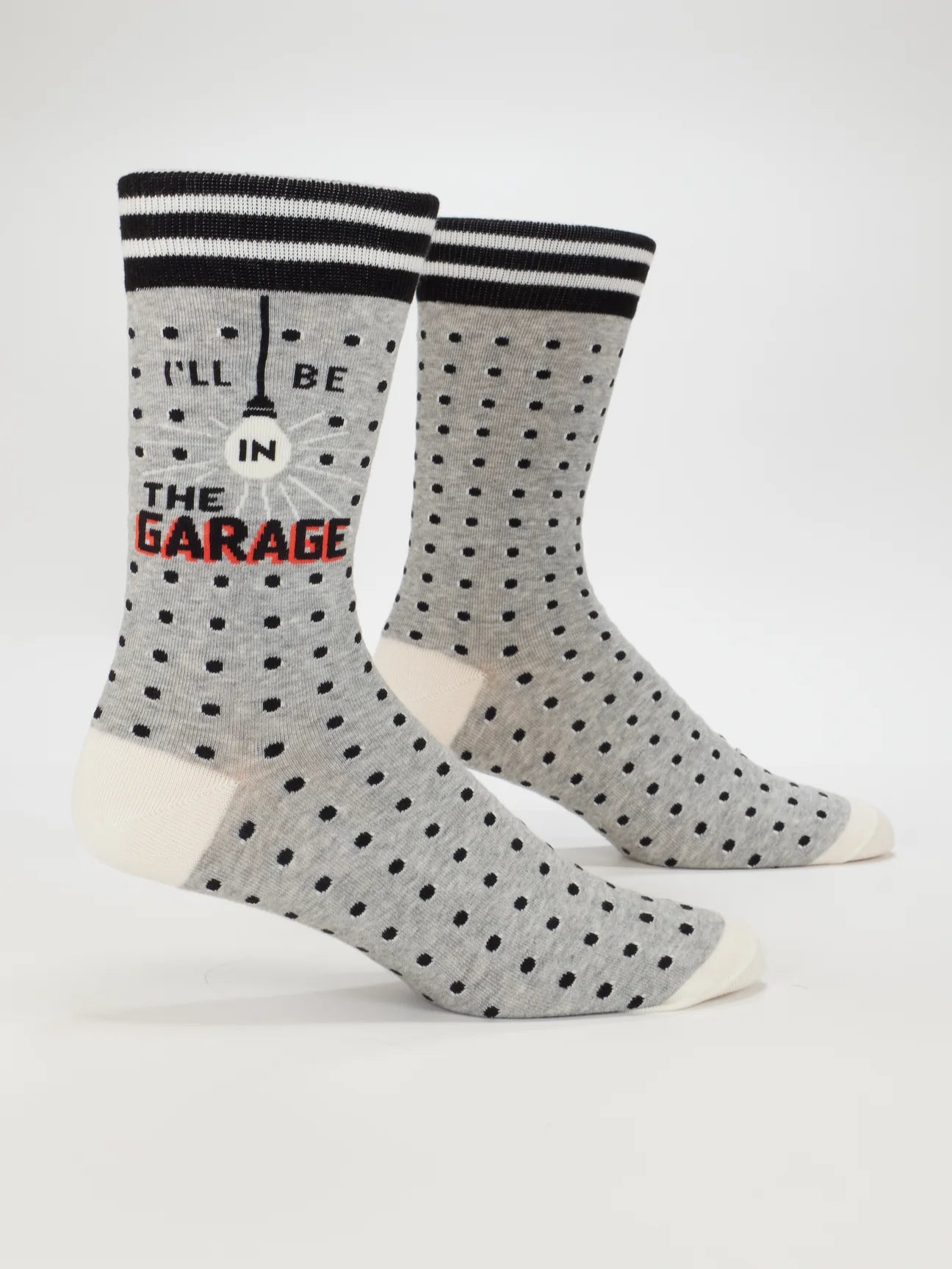 Blue Q Men's I'll Be In The Garage Crew Socks