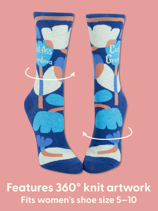 Blue Q Women's Cool-Ass Grandma Crew Socks