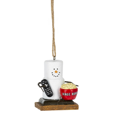 S'mores Binge TV Watching Ornament
