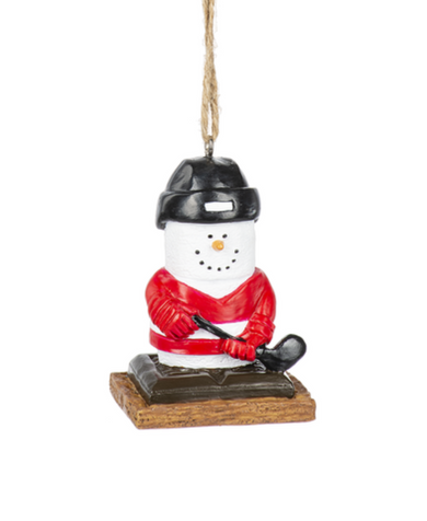 S'mores Hockey Player Ornament