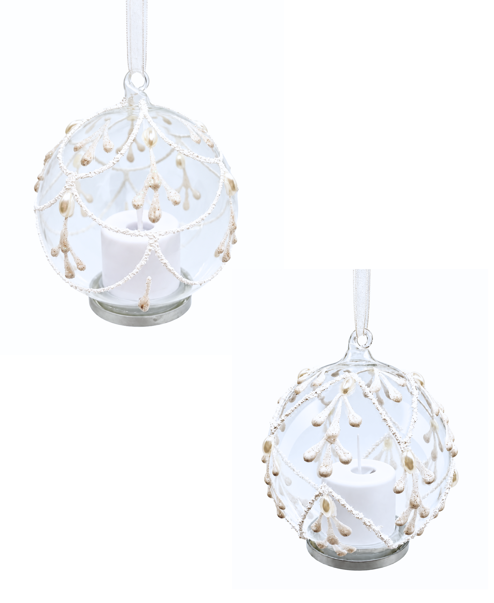 LED White Snow Ornaments