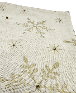 ADV Table Runner Natural & Gold 13