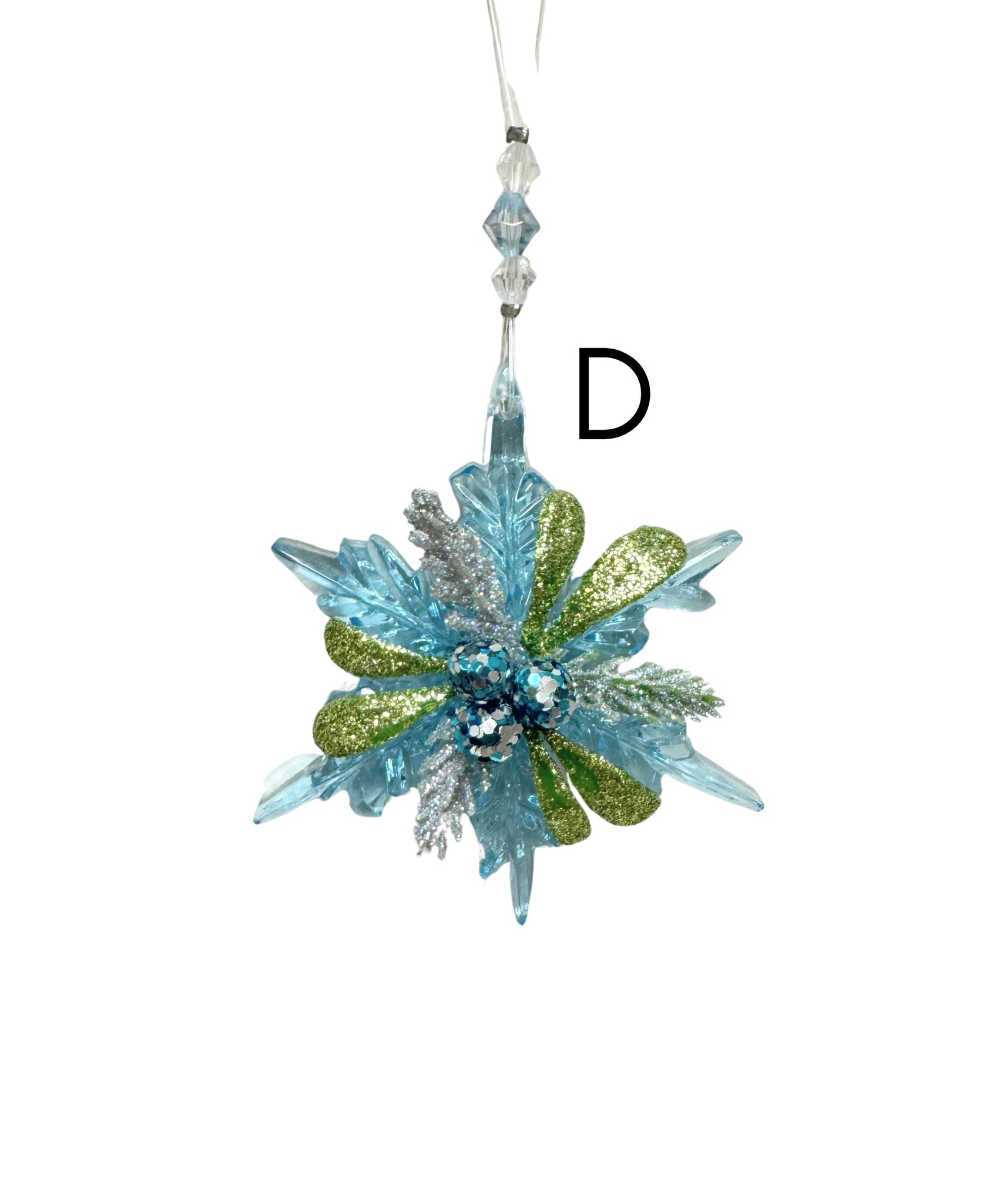 Teeny Winter Ice Snowflake Ornaments
