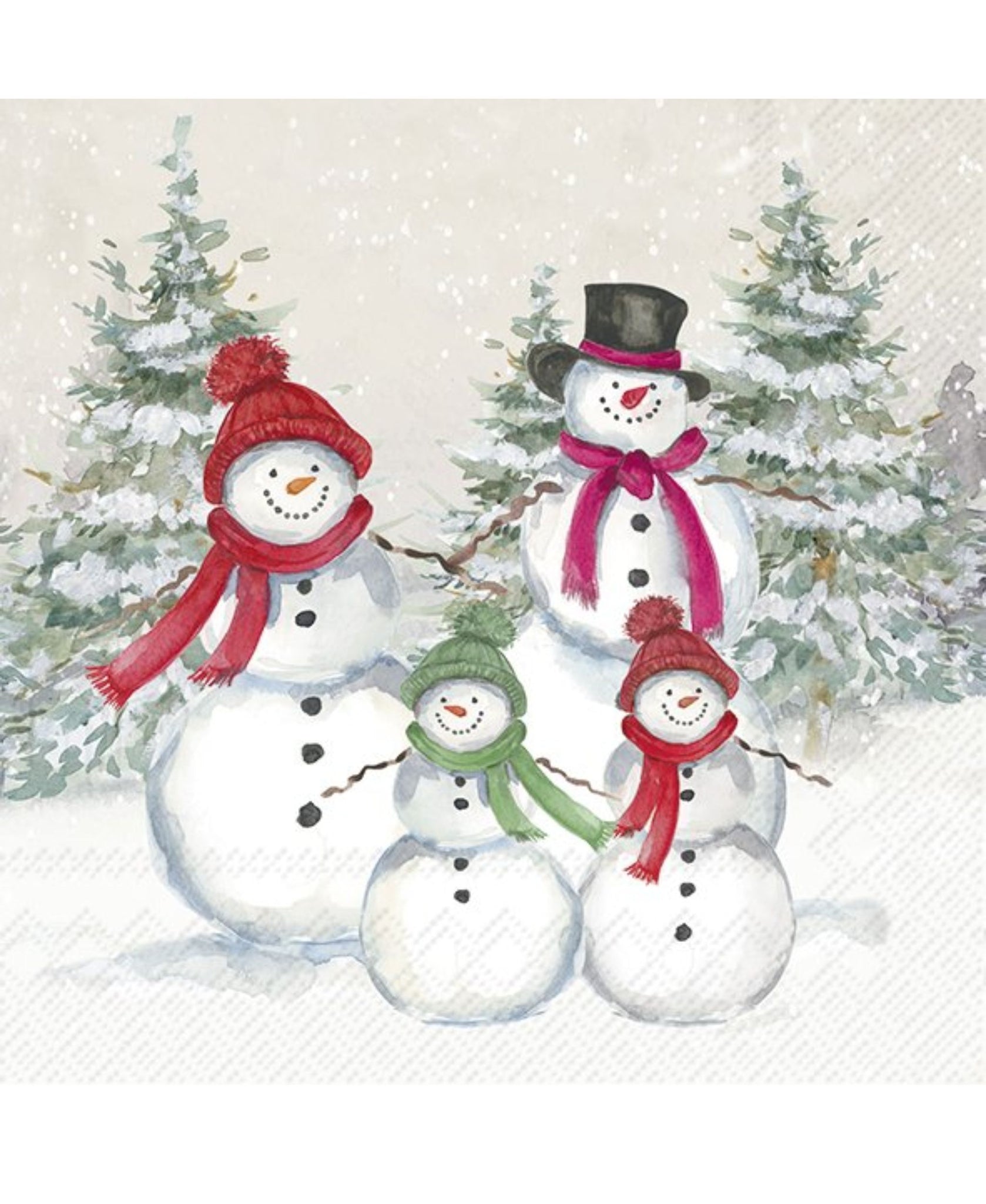 Ihr Snowmen Family Lunch Napkins