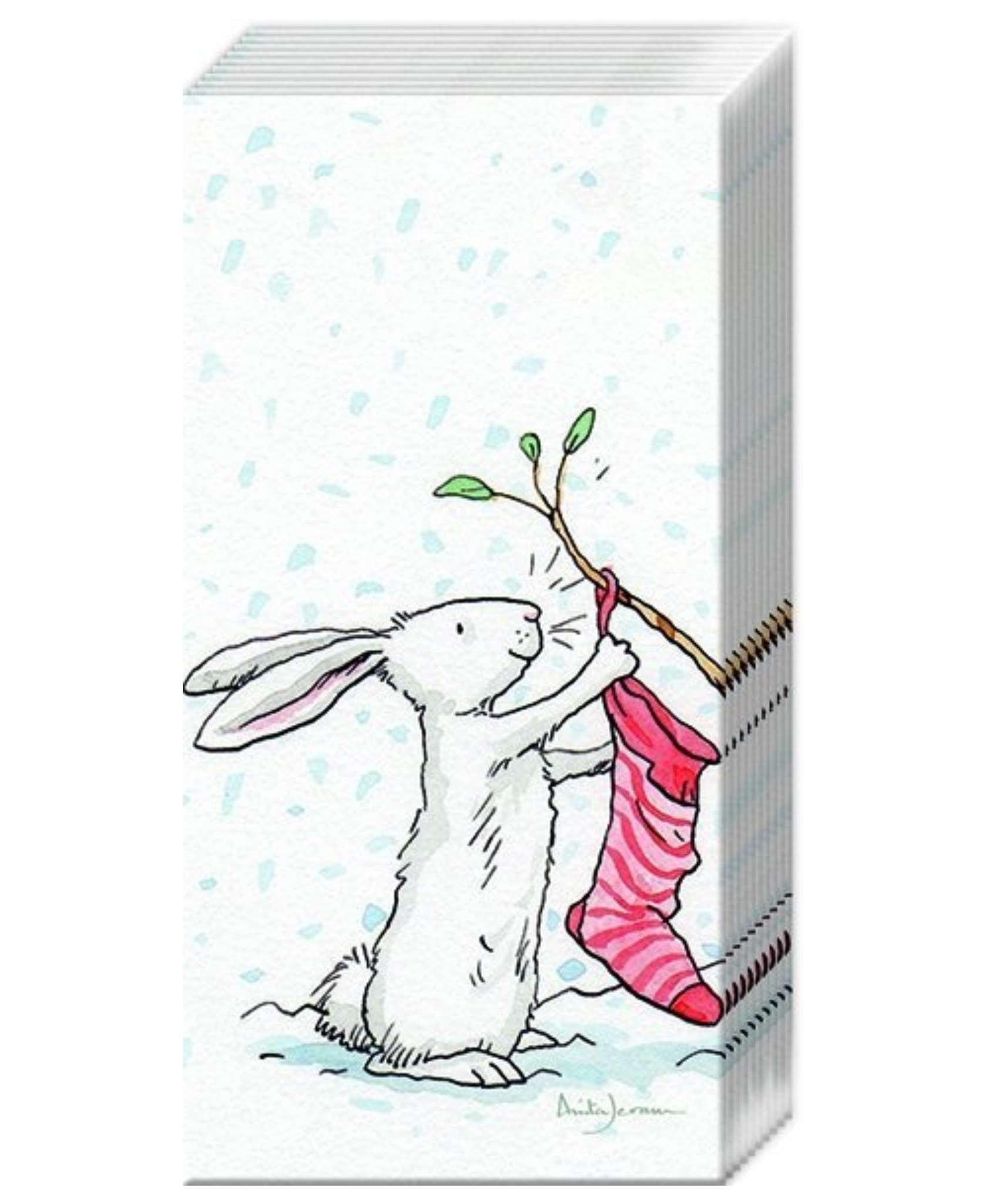IHR Charming Snow Rabbits Pocket Tissues