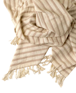 Castaway Cotton Throw - Stone