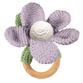 Stephan Baby Flower Knit Rattle
