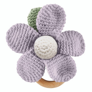 Stephan Baby Flower Knit Rattle