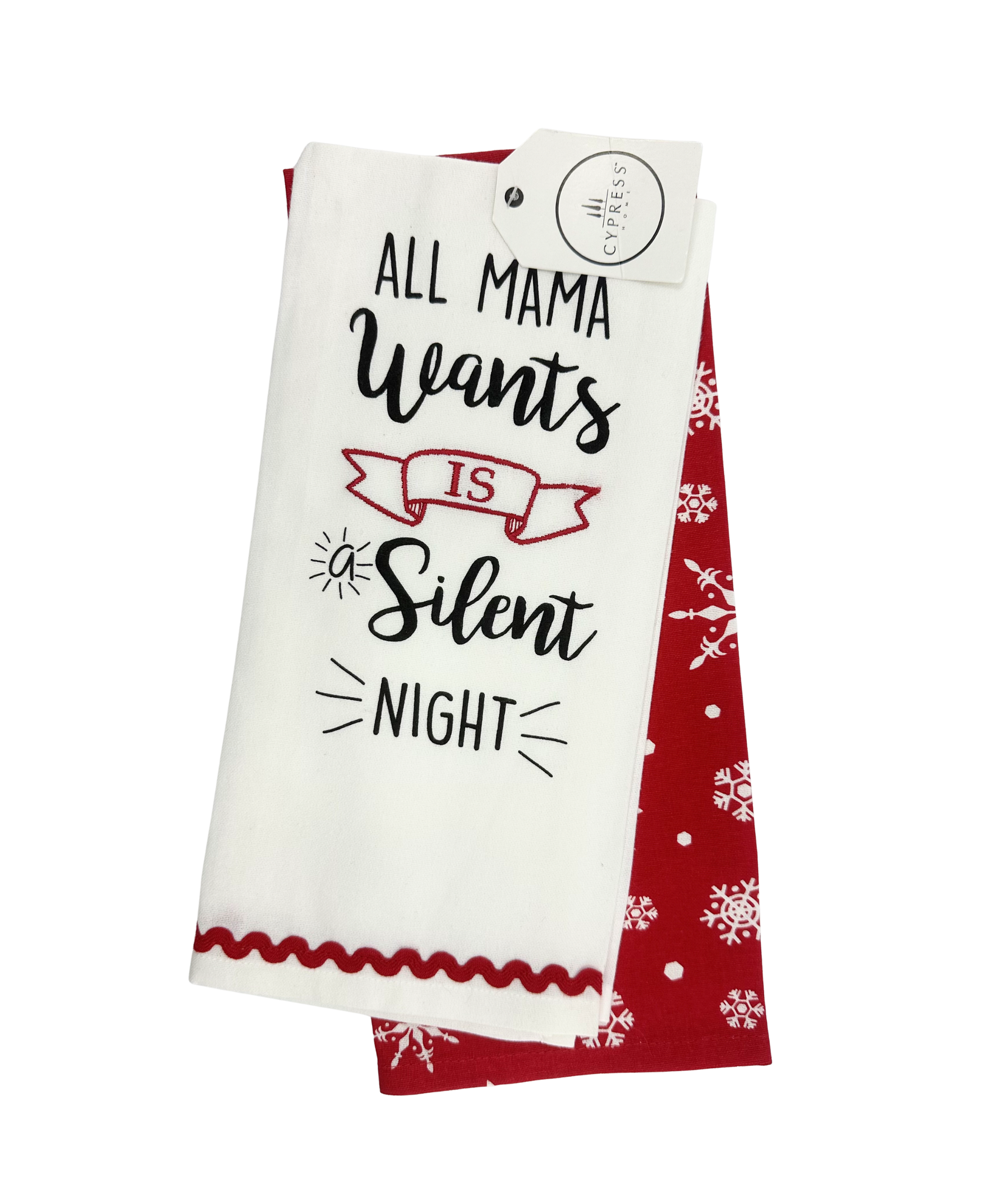 Cypress Home Christmas Towels Set of 2