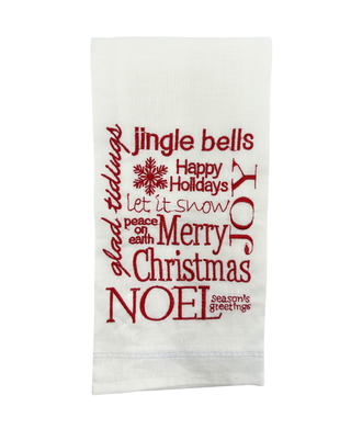K & K Interiors Christmas Greetings Hand Towel