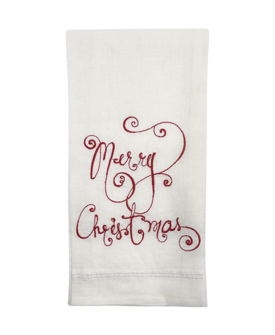 K & K Interiors Merry Christmas Hand Towel