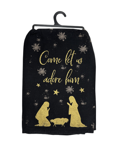 Primitives By Kathy Adore Him Dish Towel