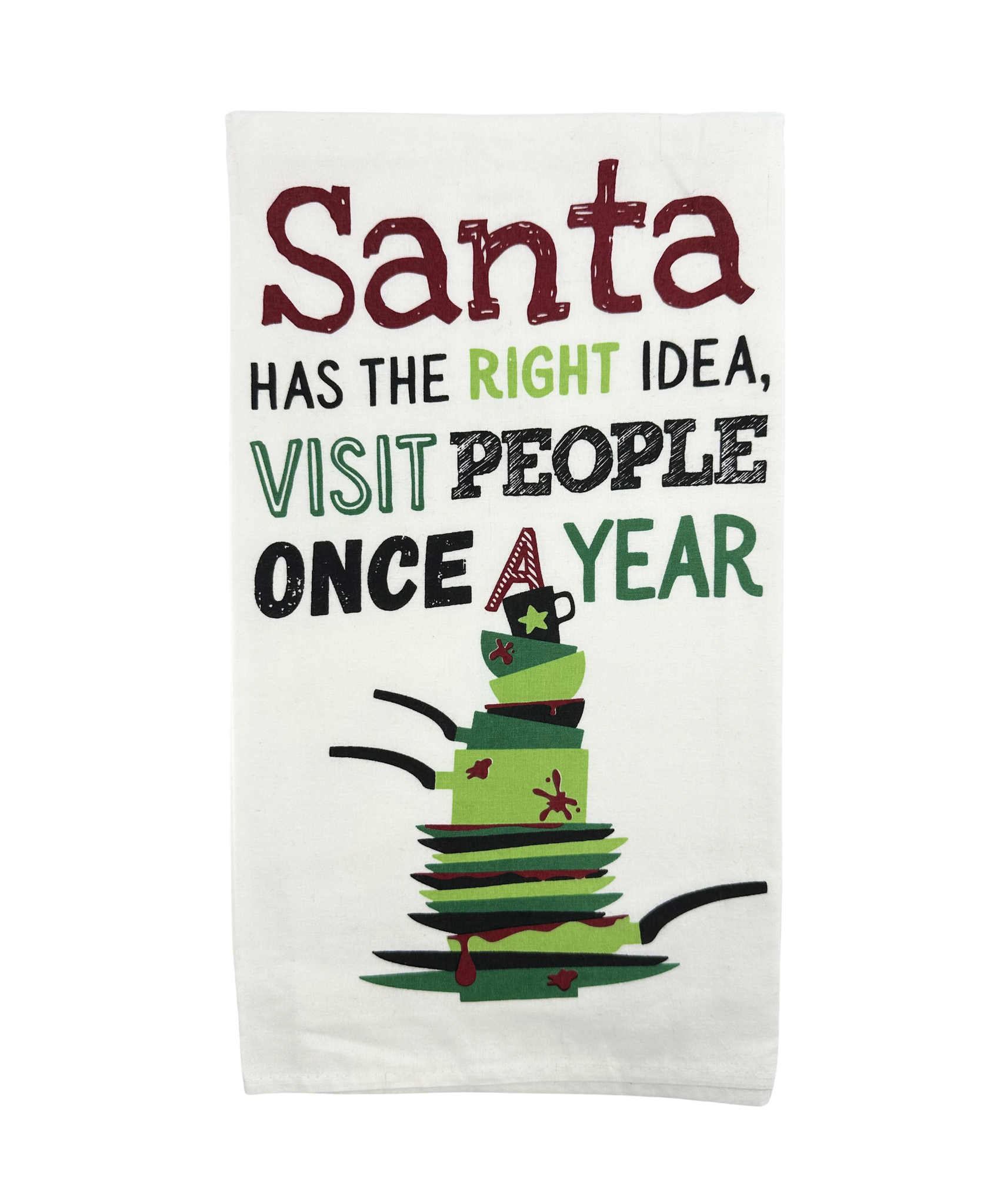 Giftcraft Santa Has The Right Idea Hand Towel