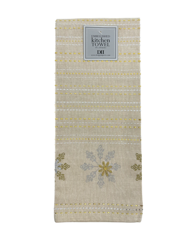 Design Imports Sparkle Snowflake Embellished Dish Towel