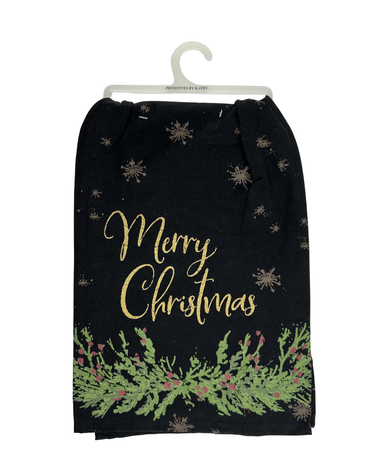 Primitives By Kathy Merry Christmas Dish Towel