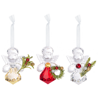 Teeny Mistletoe Angel Jewel Ornaments