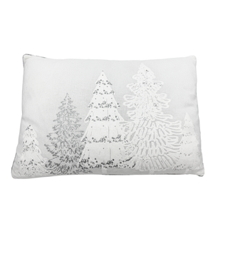 White Trees Lumbar Pillow