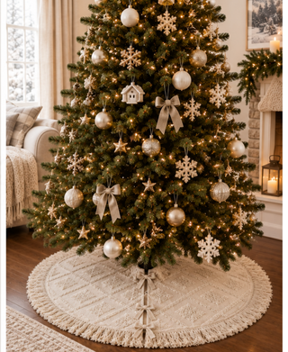 Natural Tufted Diamond Tree Skirt