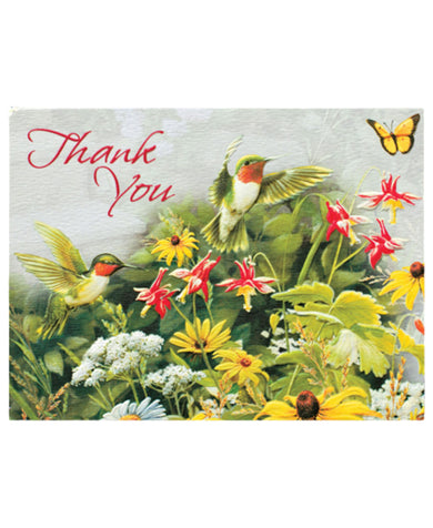 Pumpernickel Press Hummingbird Garden Thank-You Card