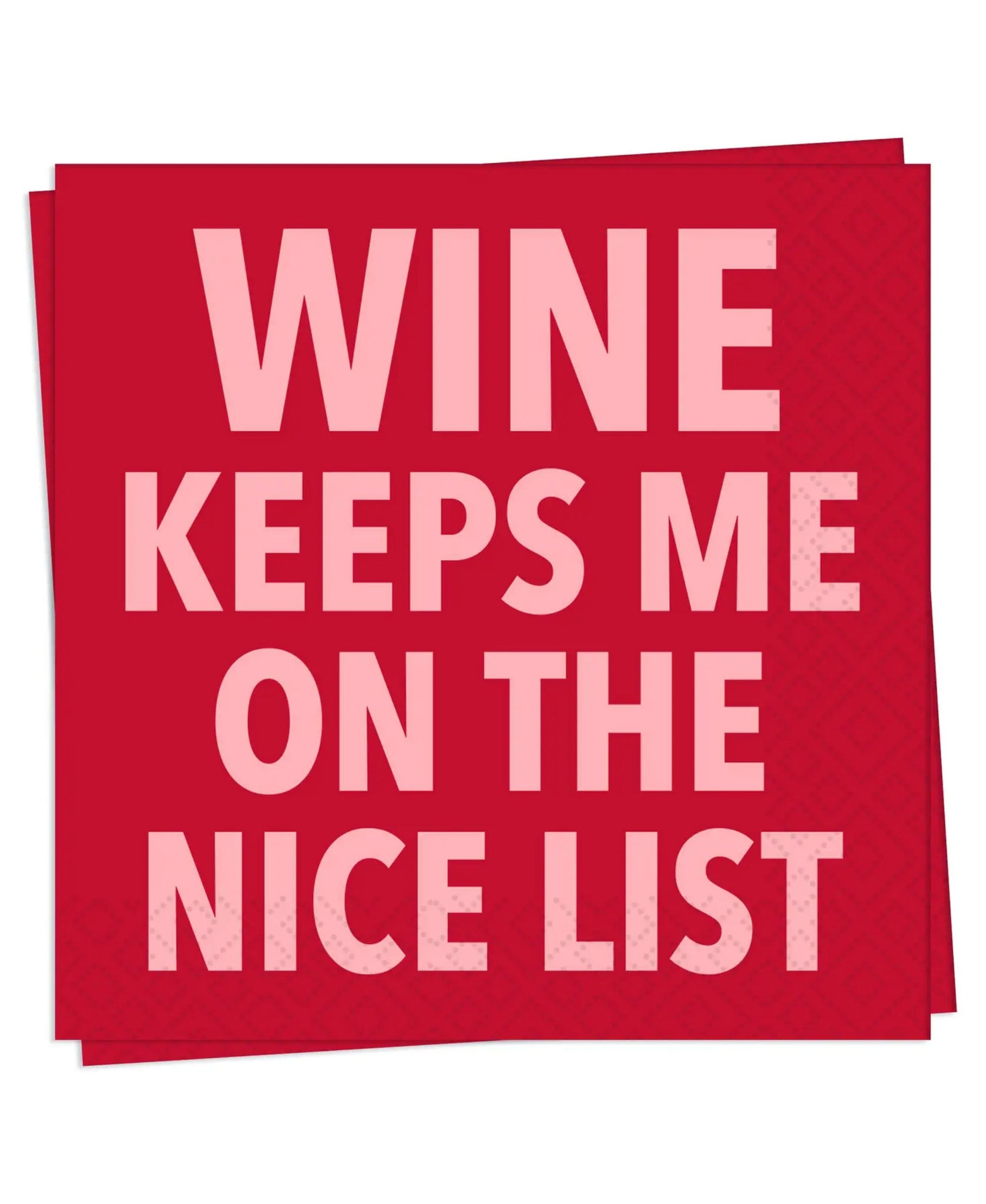 Wine List Cocktail Napkin
