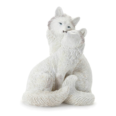 Winter Fox Couple Figurine