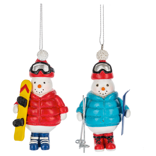 Snowman Snow Sports Ornaments