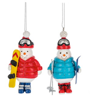 Snowman Snow Sports Ornaments