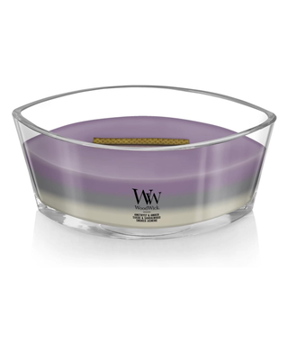 WoodWick Amethyst Sky Trilogy Candle - Ellipse (Amethyst, Suede & Smoked Jasmine)