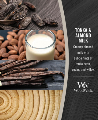 WoodWick Tonka & Almond Milk Candle - Medium
