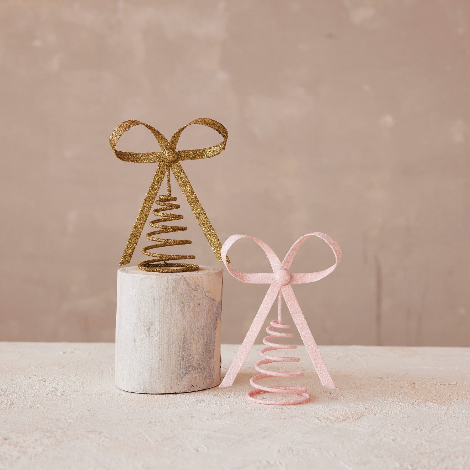 Gold Metal Bow Tree Topper