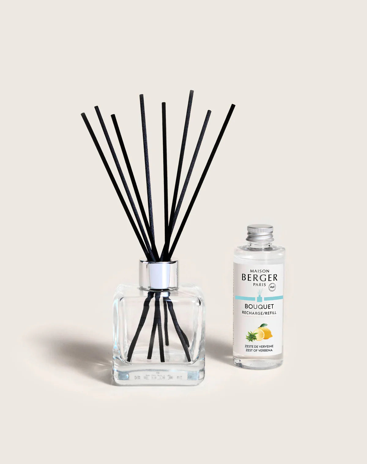 Cube Reed Diffuser 100 ml - Zest Of Verbena - Maison Berger