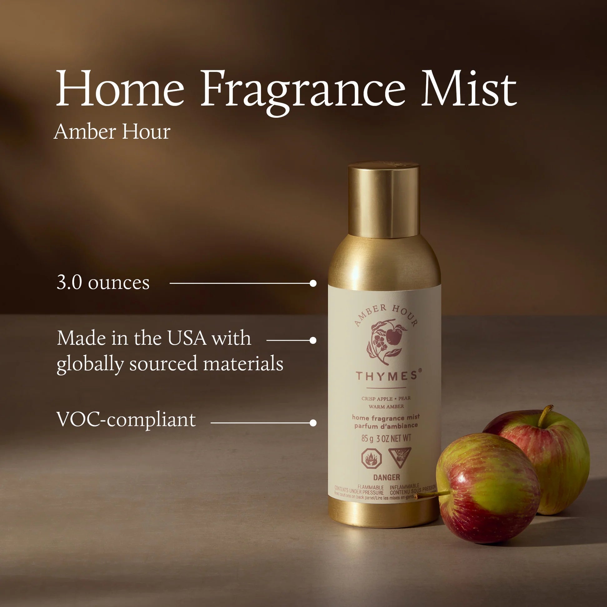 Thymes Amber Hour Home Fragrance Mist