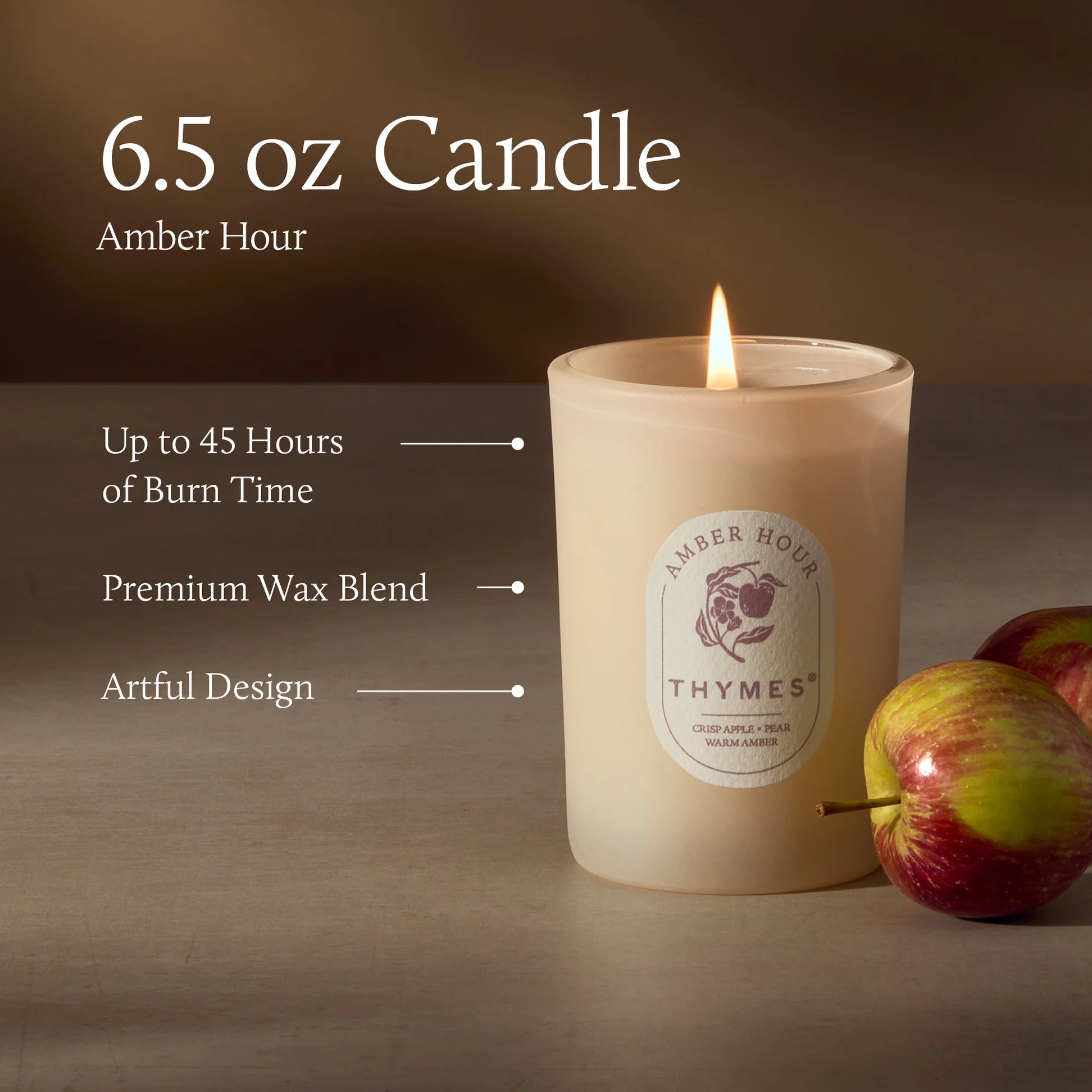 Thymes Amber Hour Poured Candle 6.5 oz