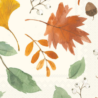 IHR Harvest Leaves Allover Cocktail Napkins
