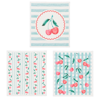 Cherry Reusable Dish Cloth