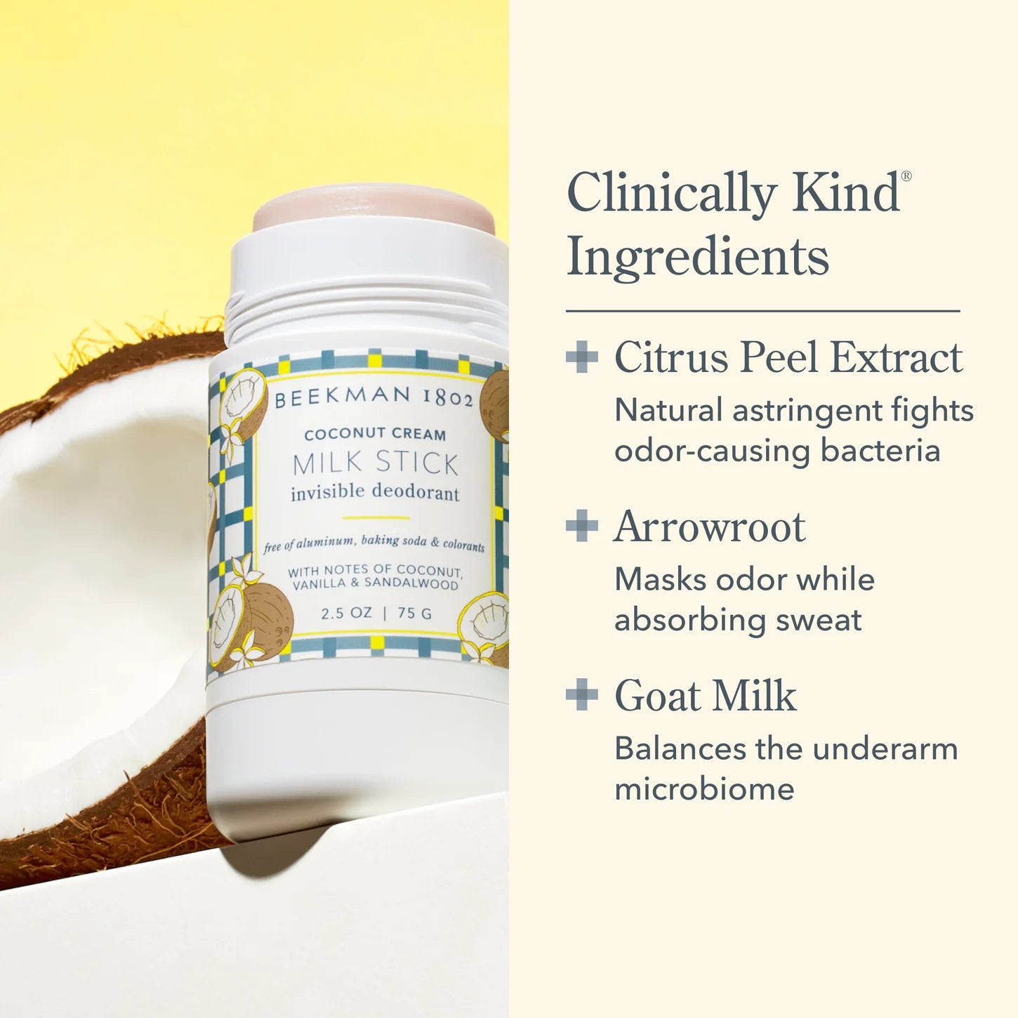 Beekman 1802 Coconut Cream Milk Stick Deodorant